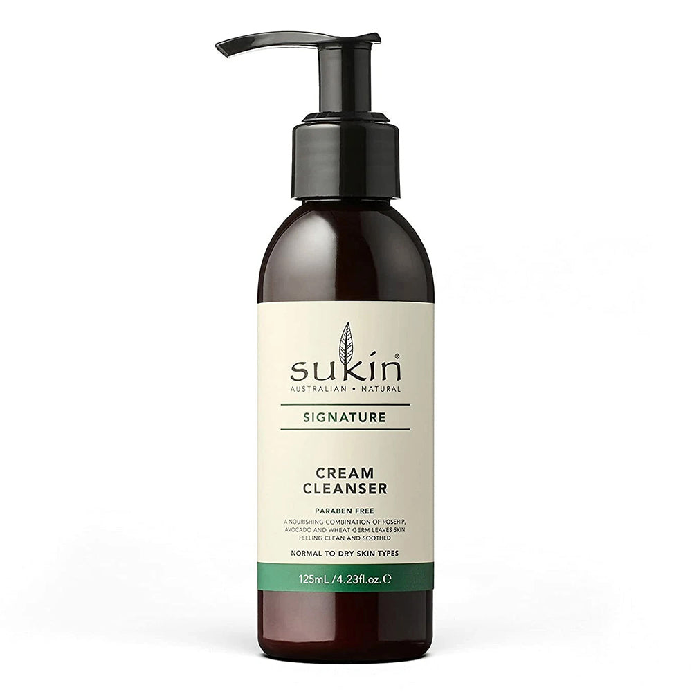 Sukin Cream Face Cleanser for Gently Cleansing Hydrating and Nourishing Skin 4.23Oz (125ml)